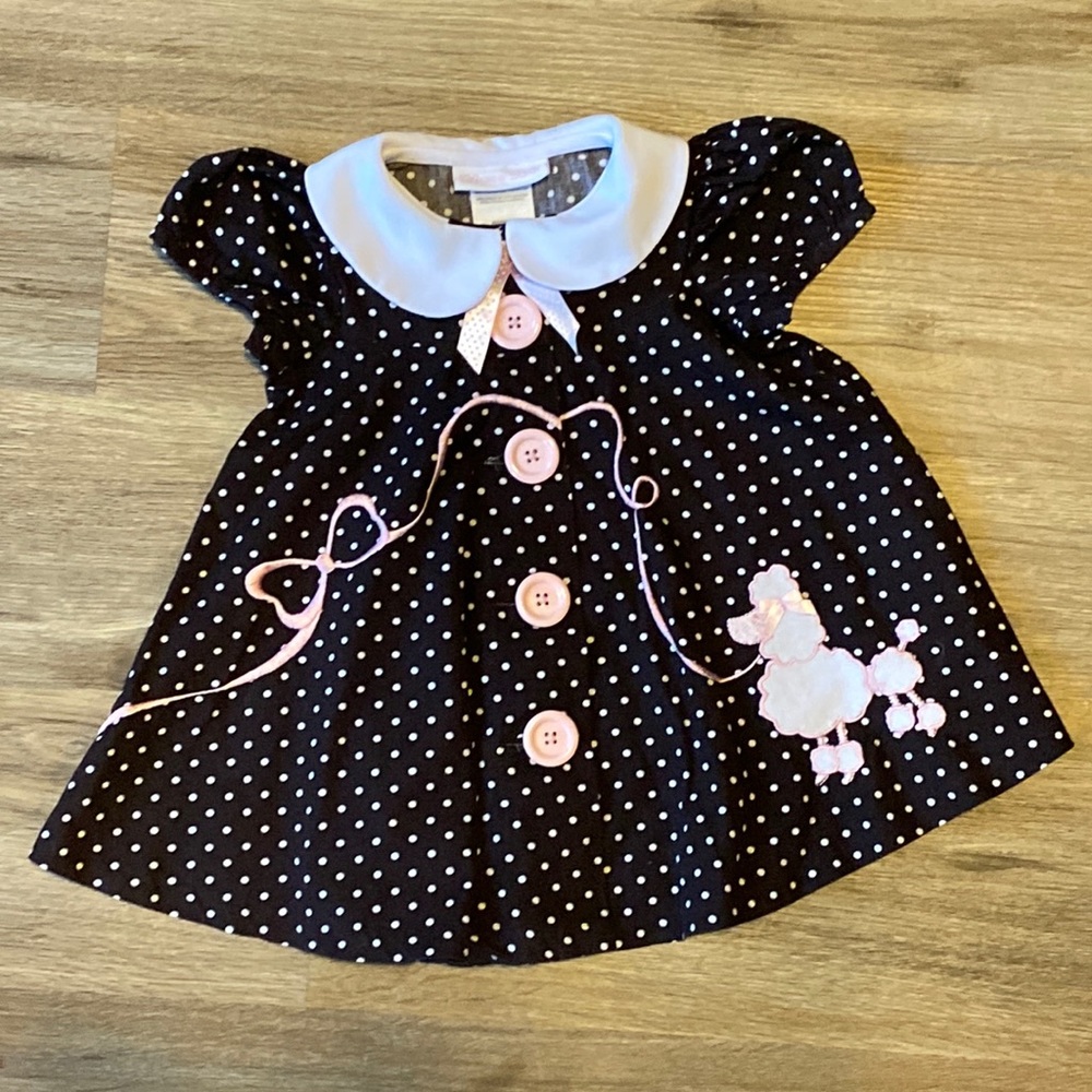 BONNIE BABY 12mo. polka dotted dress